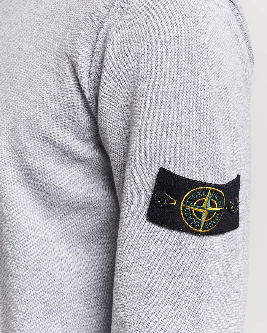 Herr | Tröjor | Stone Island | Soft Organic Cotton Crew Neck Dark Grey Melange