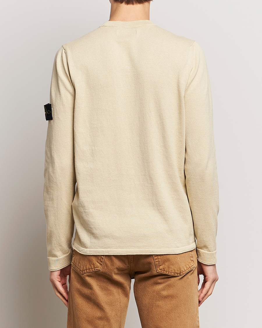 Herr | Tröjor | Stone Island | Raw Hand Organic Cotton Crew Neck Natural Beige