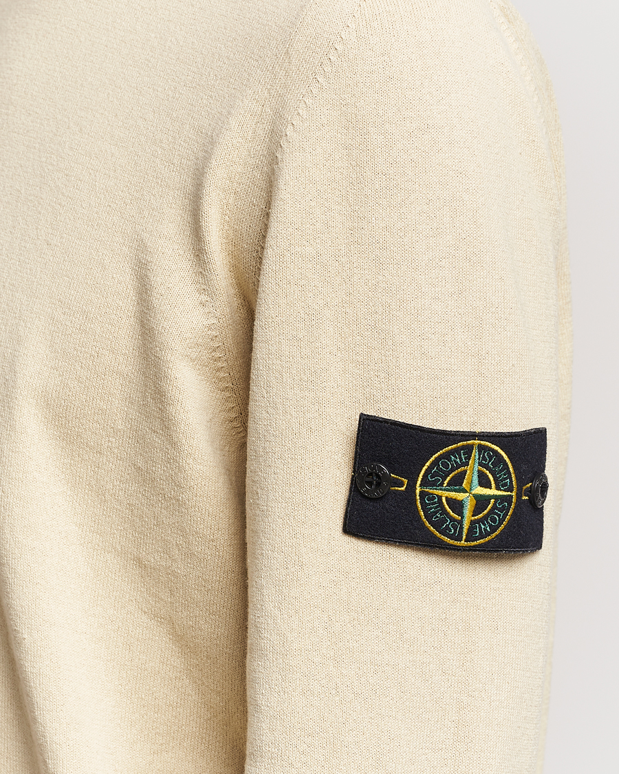 Herr | Tröjor | Stone Island | Raw Hand Organic Cotton Crew Neck Natural Beige