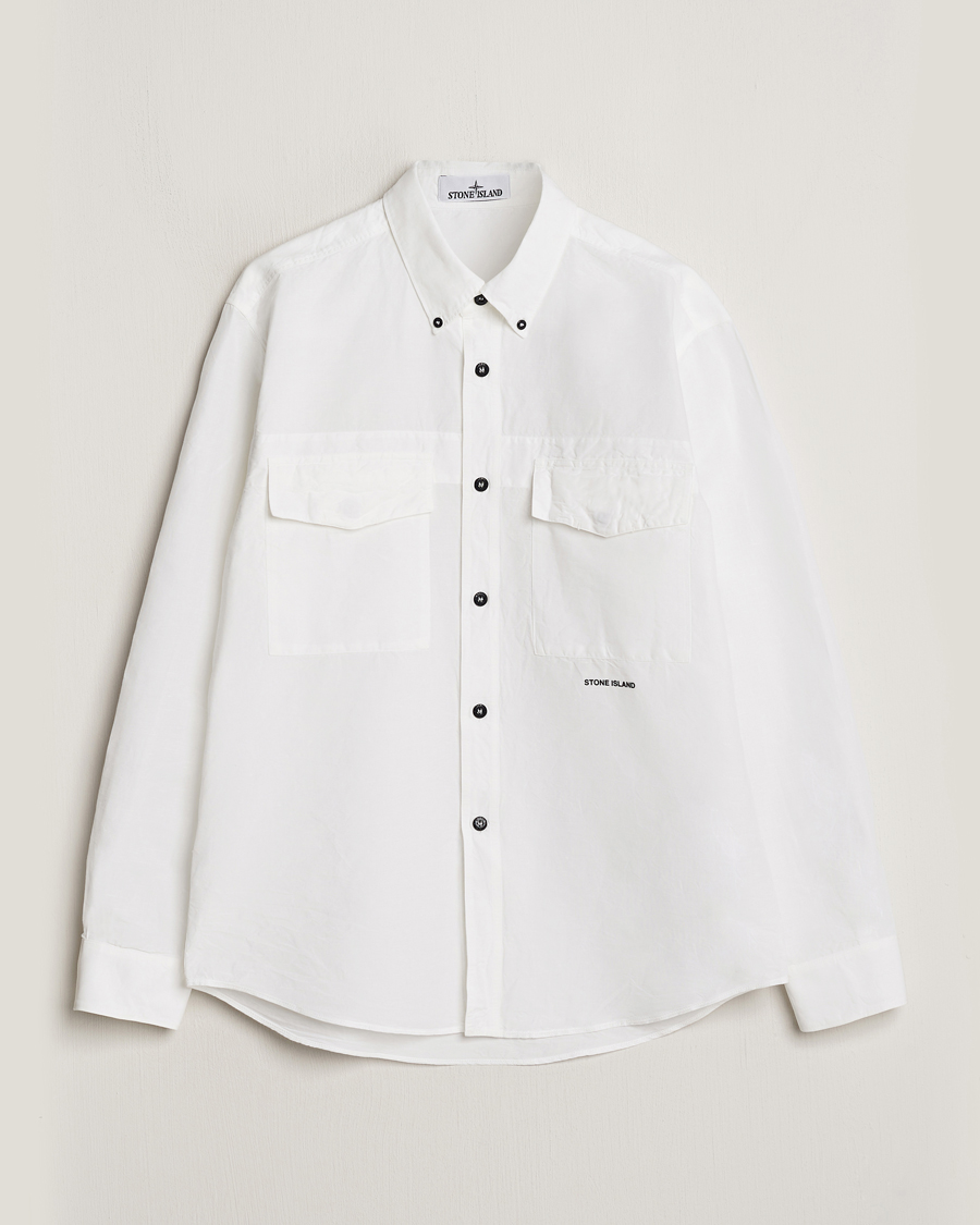 Herr | Skjortor | Stone Island | Cotton/Hemp Pocket Overshirt White