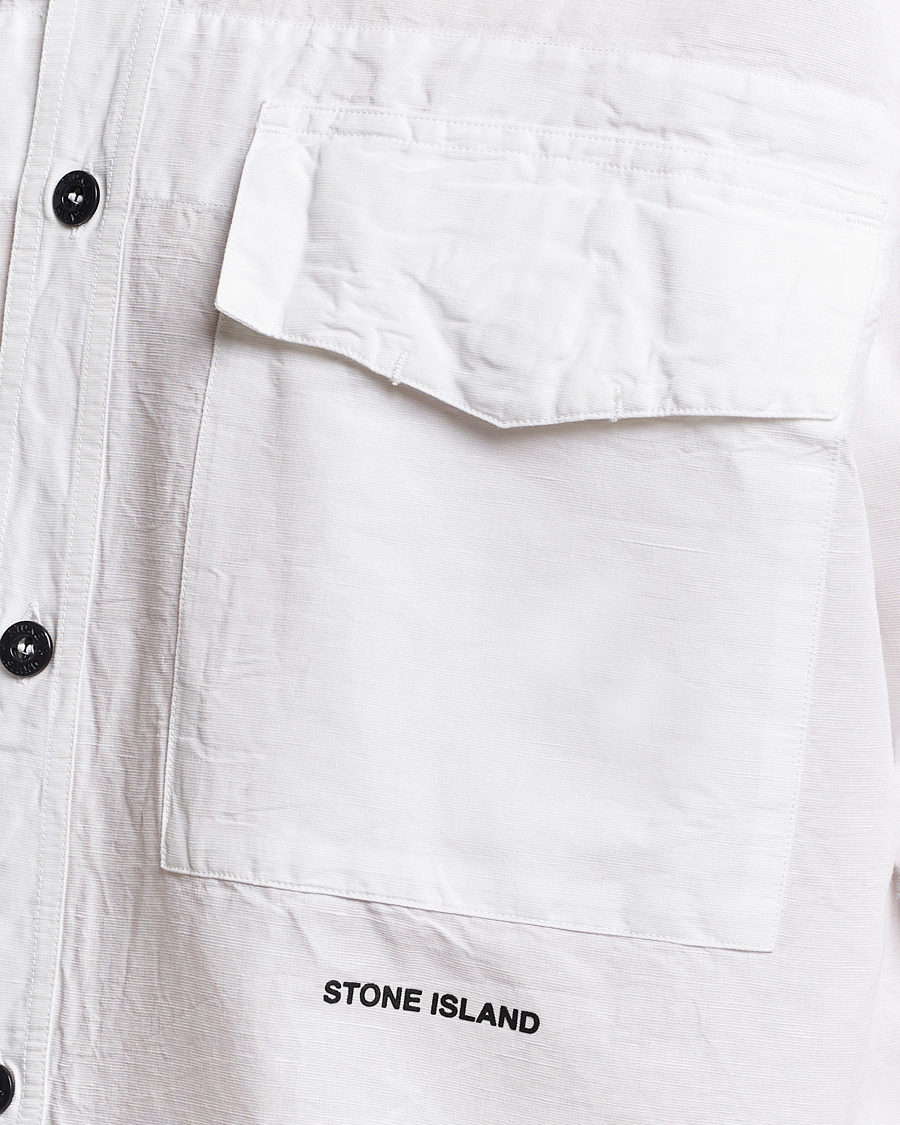 Herr | Skjortor | Stone Island | Cotton/Hemp Pocket Overshirt White