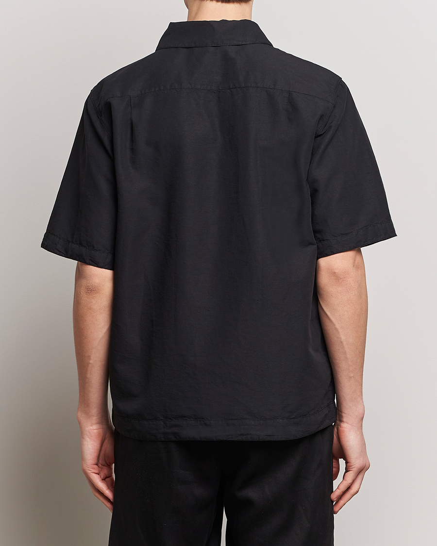 Herr | Skjortor | Stone Island | Cotton/Hemp Short Sleeve Shirts Black