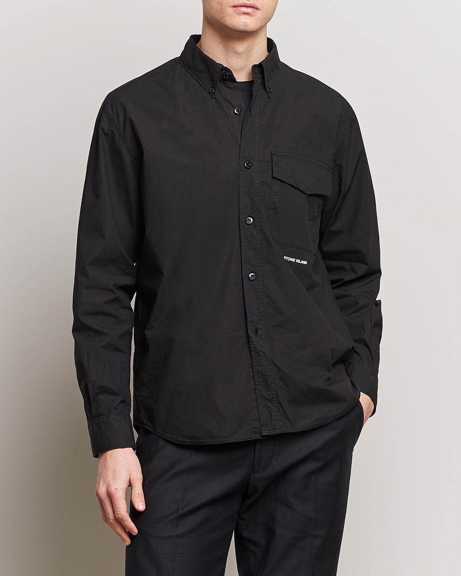 Herr | Nya varumärken | Stone Island | Light Cotton Shirt Black