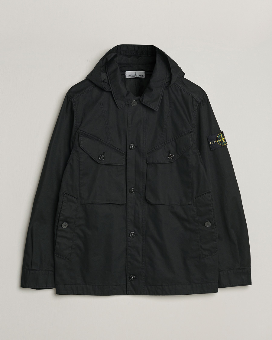 Herr | Jackor | Stone Island | Bio Rasso TC Cotton Hooded Jacket Black