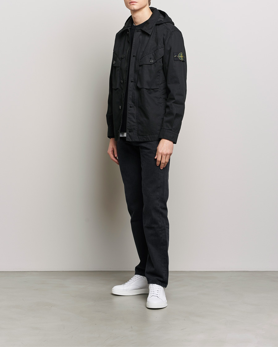 Herr | Jackor | Stone Island | Bio Rasso TC Cotton Hooded Jacket Black