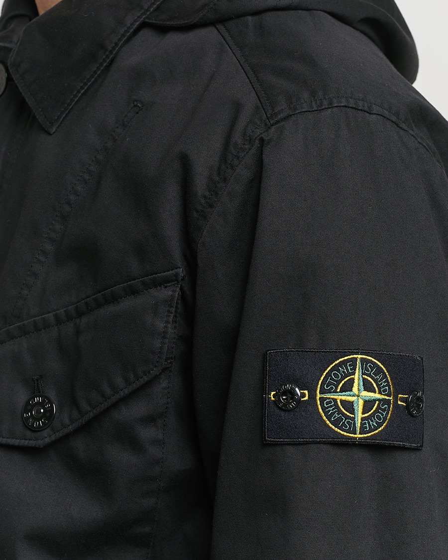 Herr | Jackor | Stone Island | Bio Rasso TC Cotton Hooded Jacket Black