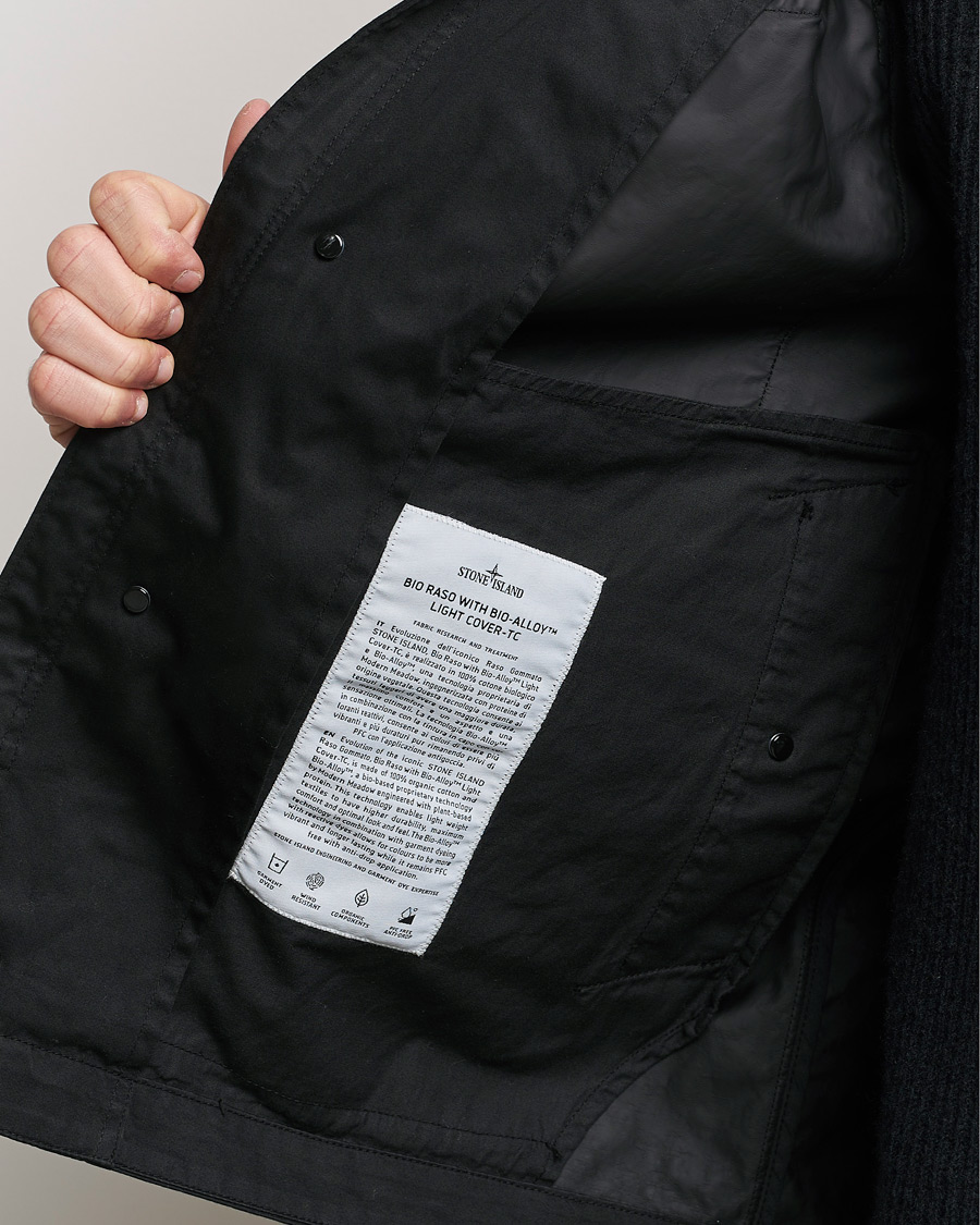Herr | Jackor | Stone Island | Bio Rasso TC Cotton Hooded Jacket Black