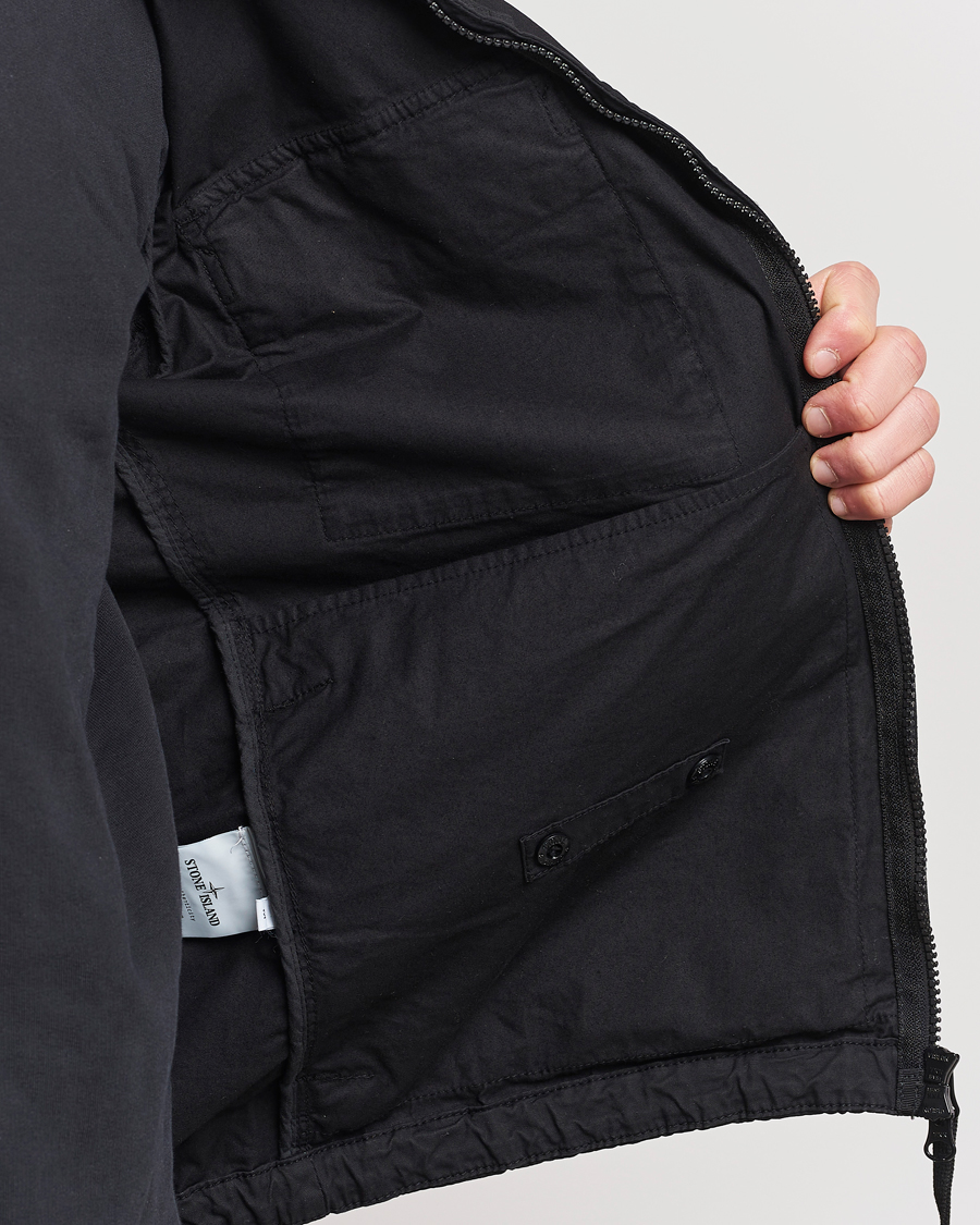 Herr | Jackor | Stone Island | Supima Cotton Hooded Jacket Black