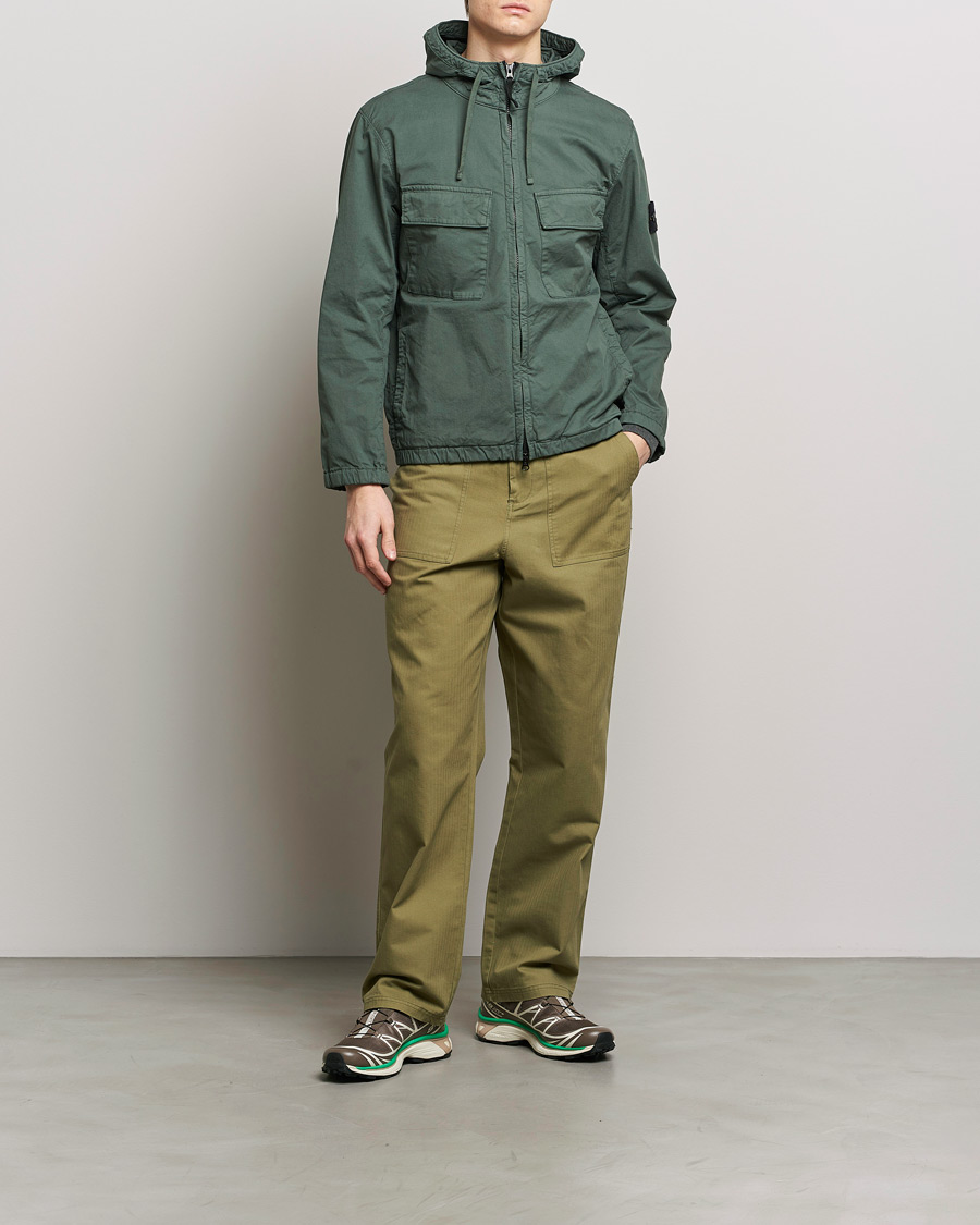 Herr | Jackor | Stone Island | Supima Cotton Hooded Jacket Musk