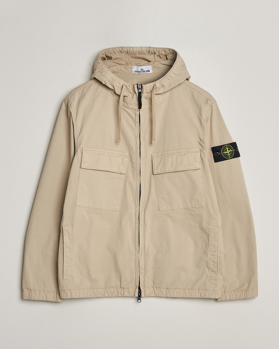 Herr | Jackor | Stone Island | Supima Cotton Hooded Jacket Sand