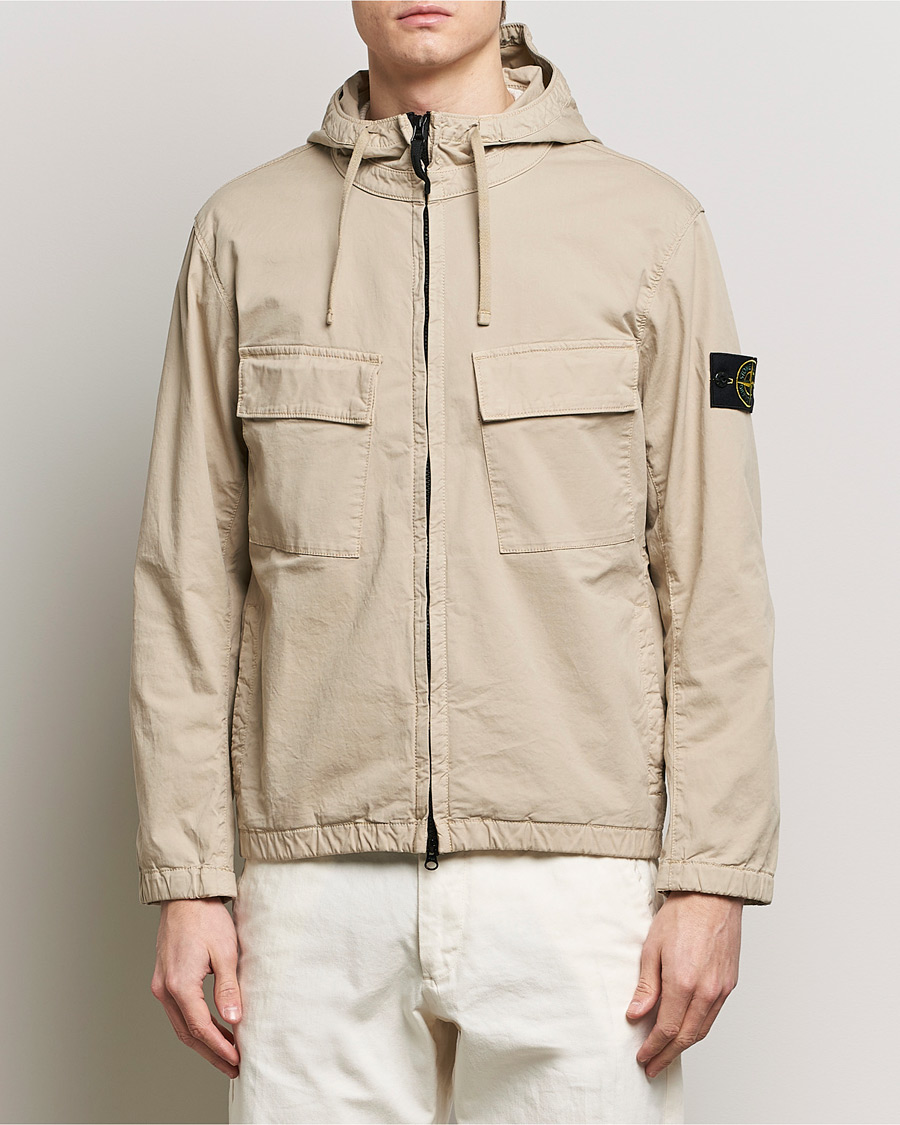Herr | Jackor | Stone Island | Supima Cotton Hooded Jacket Sand