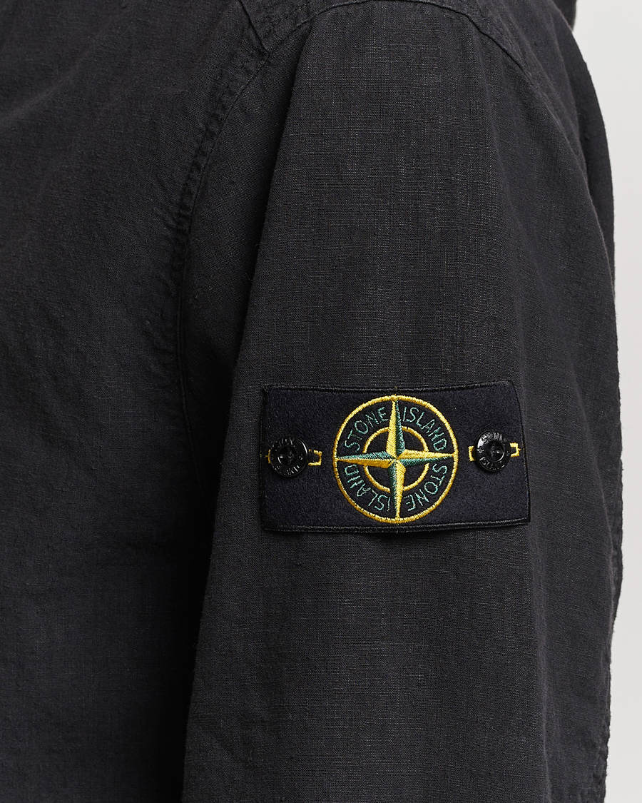 Herr | Jackor | Stone Island | Linen Nylon Hooded Jacket Black