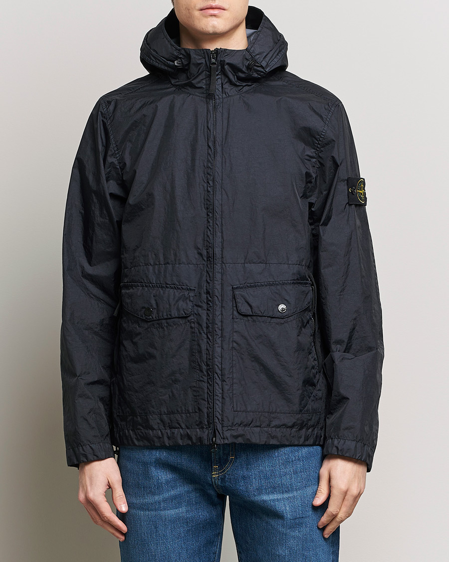 Herr |  | Stone Island | Membrana Hooded Jacket Navy Blue