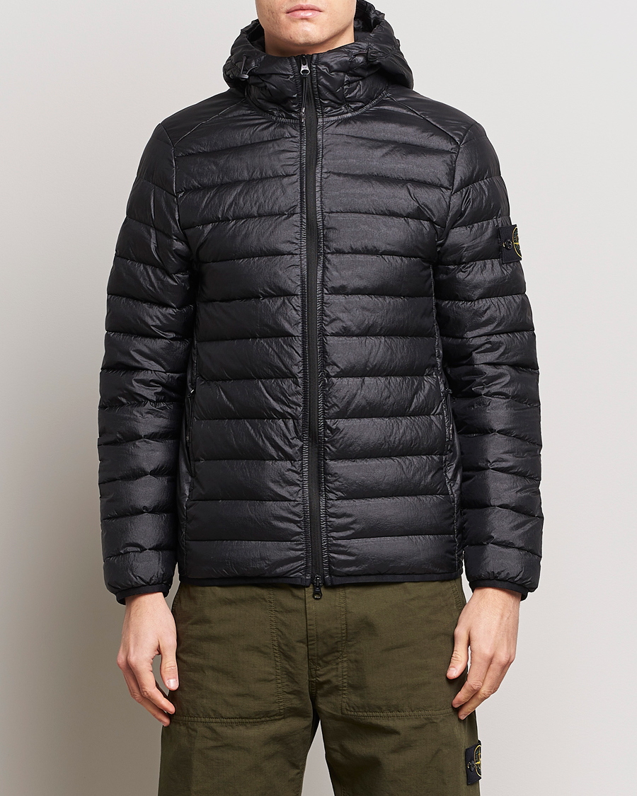 Herr | Kläder | Stone Island | R-Nylon Hooded Down Jacket Black