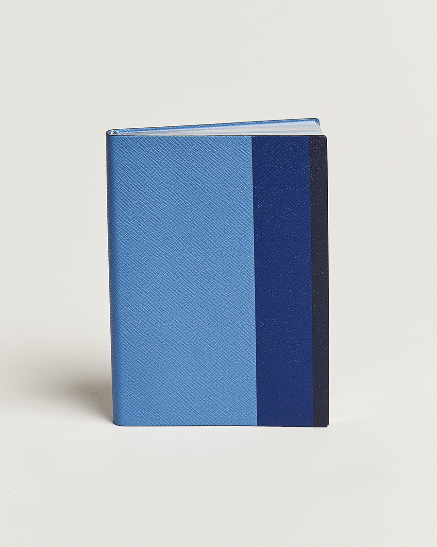 Herr | Smythson Soho Notebook Ribbon Stripe Nile Blue | Smythson | Soho Notebook Ribbon Stripe Nile Blue