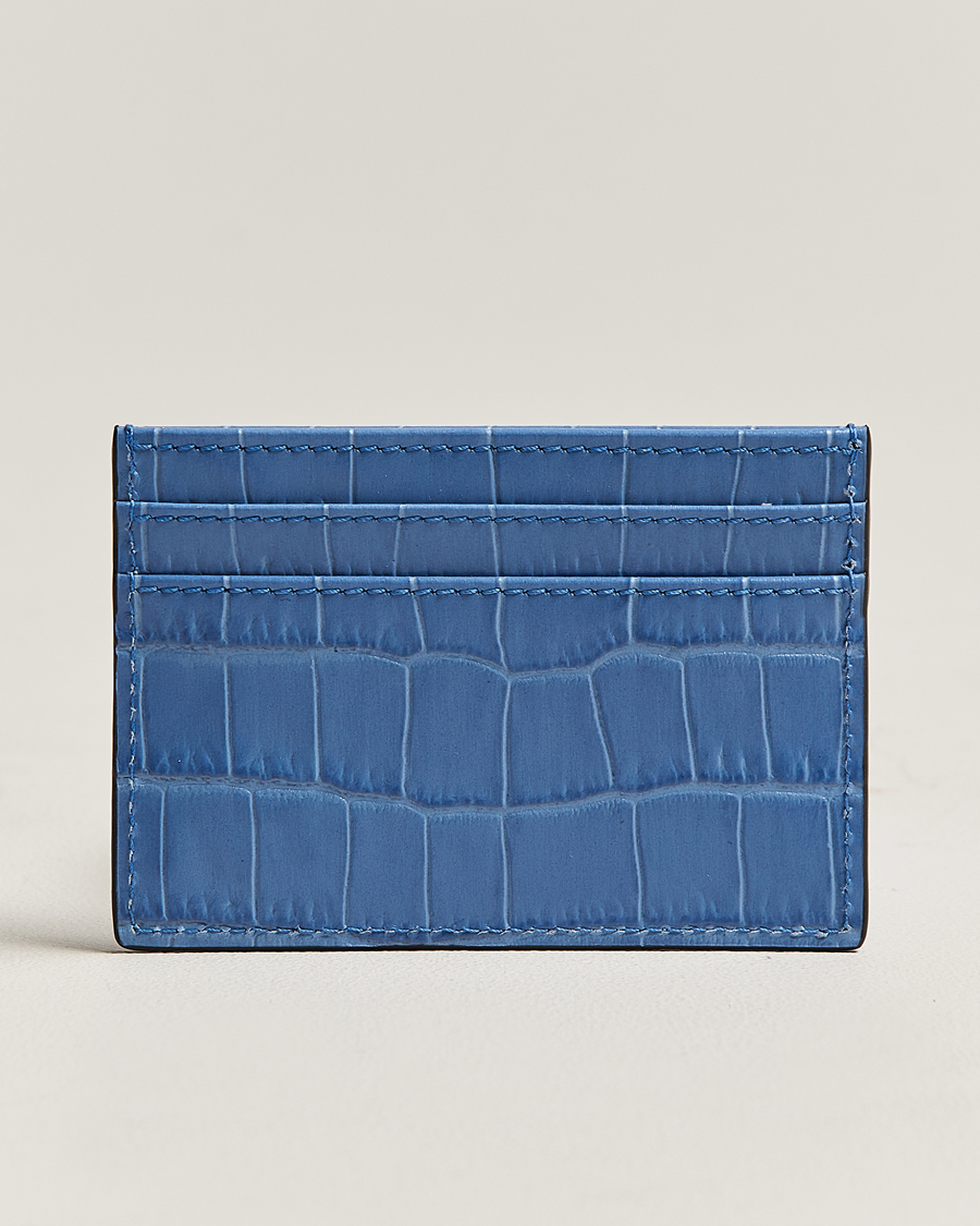 Herr | Smythson Mara Flat Cardholder Nile Blue | Smythson | Mara Flat Cardholder Nile Blue