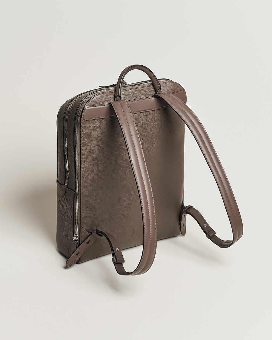 Herr | Väskor | Smythson | Ludlow Zip Around Backpack Dark Taupe