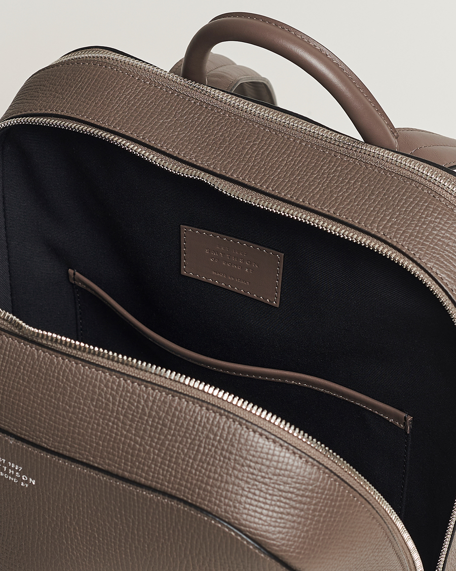 Herr | Väskor | Smythson | Ludlow Zip Around Backpack Dark Taupe
