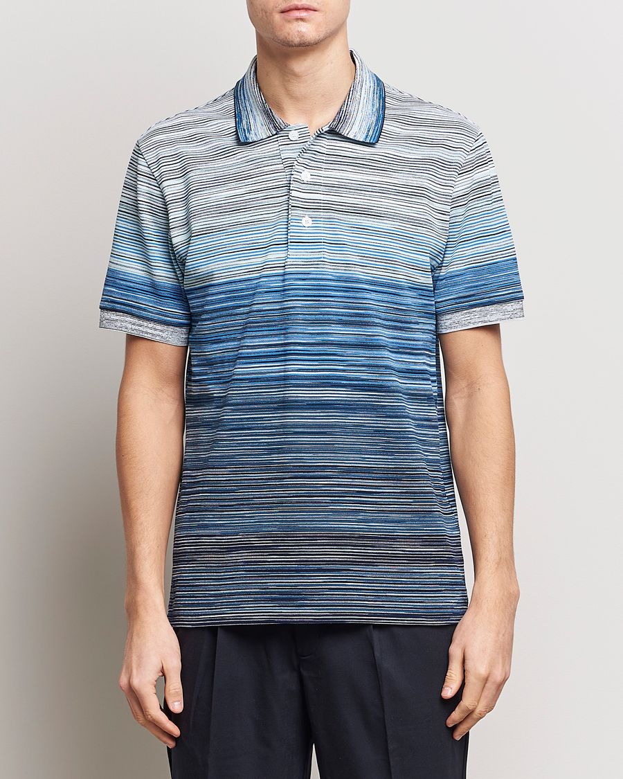 Herr | Italian Department | Missoni | Space Dyed Polo Blue