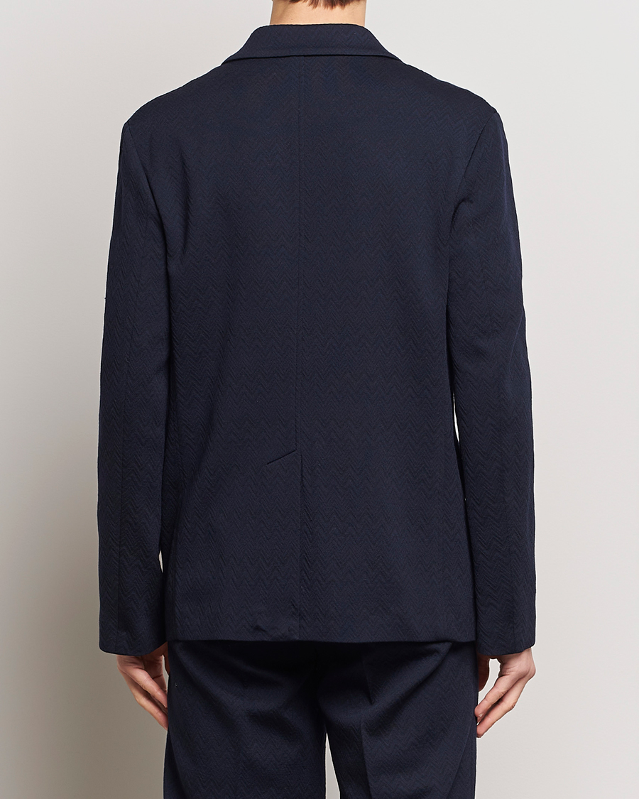 Herr | Kavajer | Missoni | Chevron Wool Blazer Navy