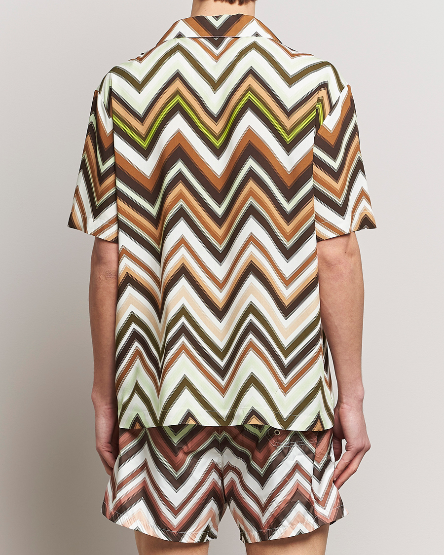 Herr | Skjortor | Missoni | Zig Zag Printed Camp Shirt Brown/Green