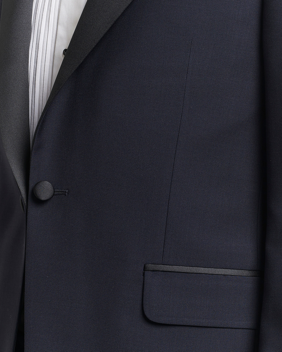 Herr | Kavajer | Oscar Jacobson | Frampton Wool Tuxedo Blazer Navy
