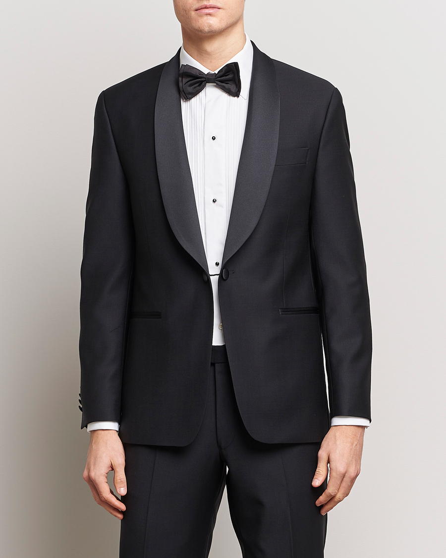 Herr | Fira stilfullt på nyår | Oscar Jacobson | Figaro Wool Tuxedo Blazer Black