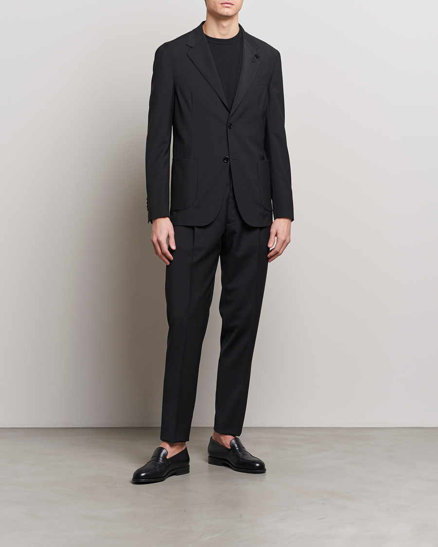 Herr |  | Lardini | Travellers Soft Wool Suit Black