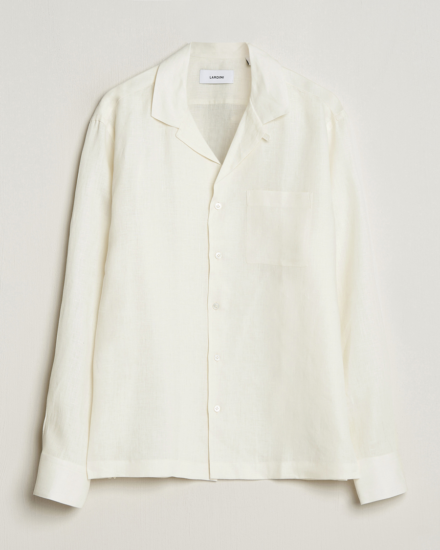 Herr | Skjortor | Lardini | Klop Linen Shirt Off White