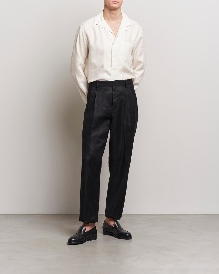 Herr | Skjortor | Lardini | Klop Linen Shirt Off White