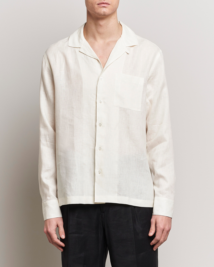 Herr | Lojalitetserbjudande | Lardini | Klop Linen Shirt Off White