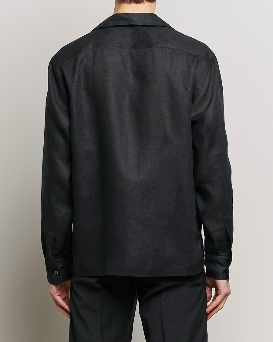 Herr | Skjortor | Lardini | Klop Linen Shirt Black