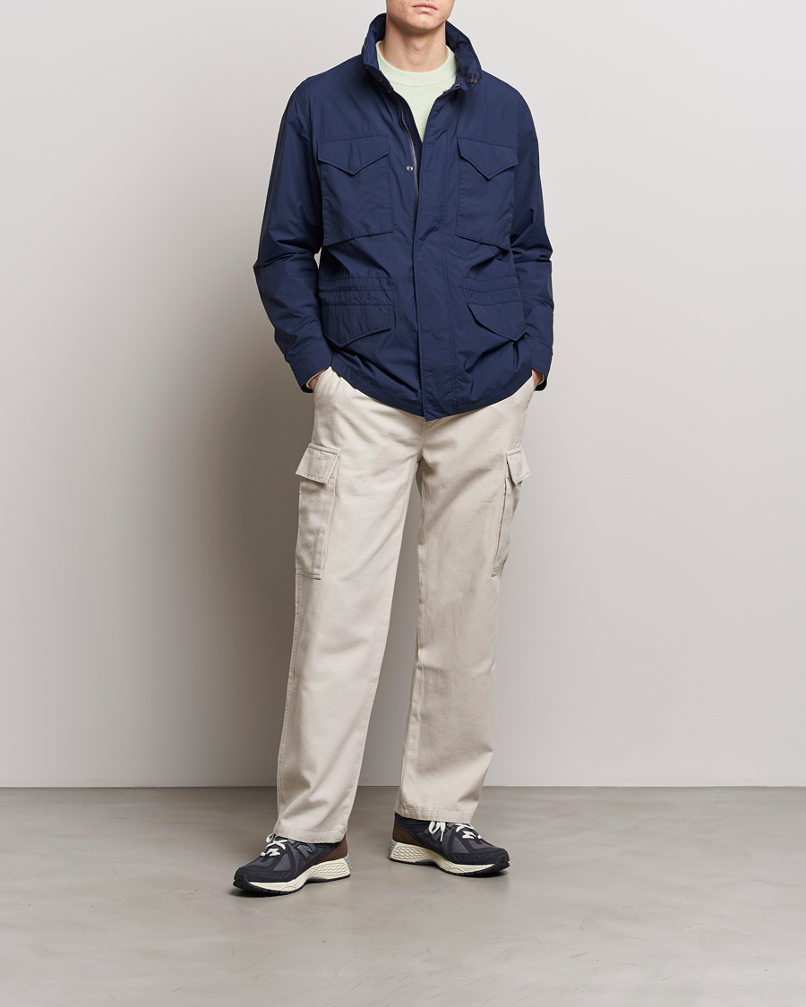 Herr | Jackor | Save The Duck | Mako Water Repellent Nylon Field Jacket Navy Blue