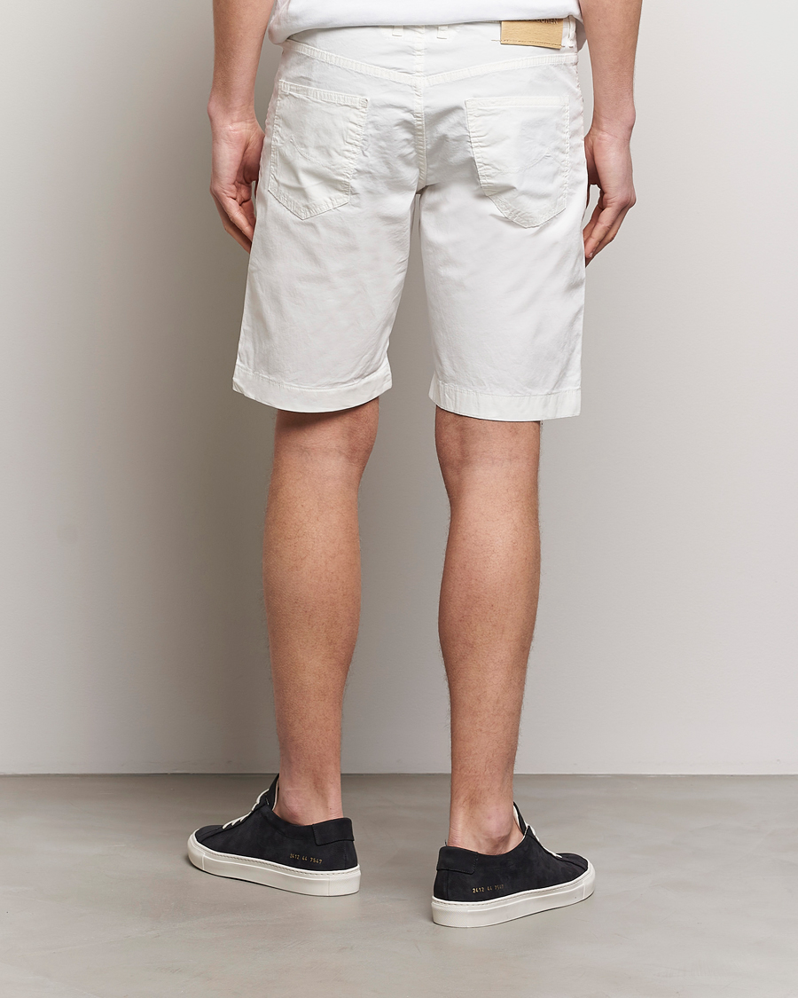 Herr | Shorts | Jacob Cohën | Nicolas Cotton Gabardine Shorts White