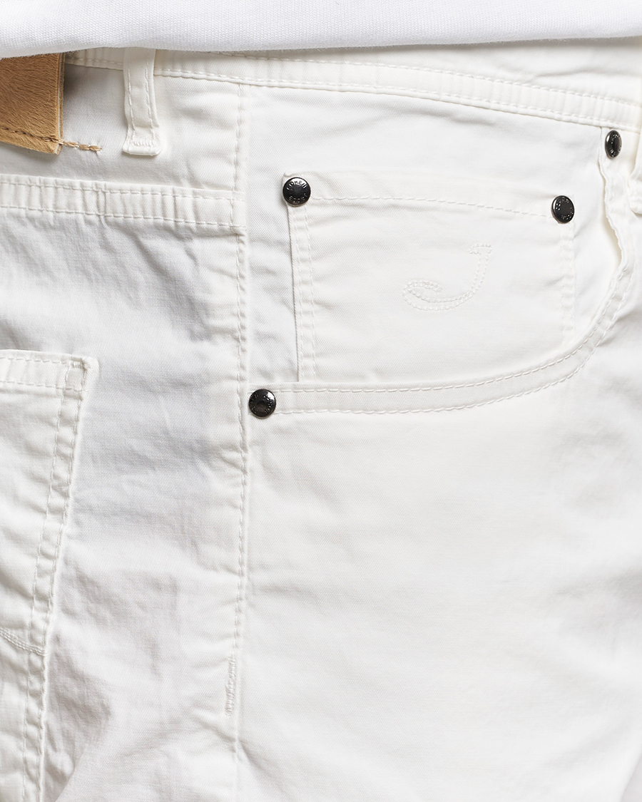 Herr | Shorts | Jacob Cohën | Nicolas Cotton Gabardine Shorts White