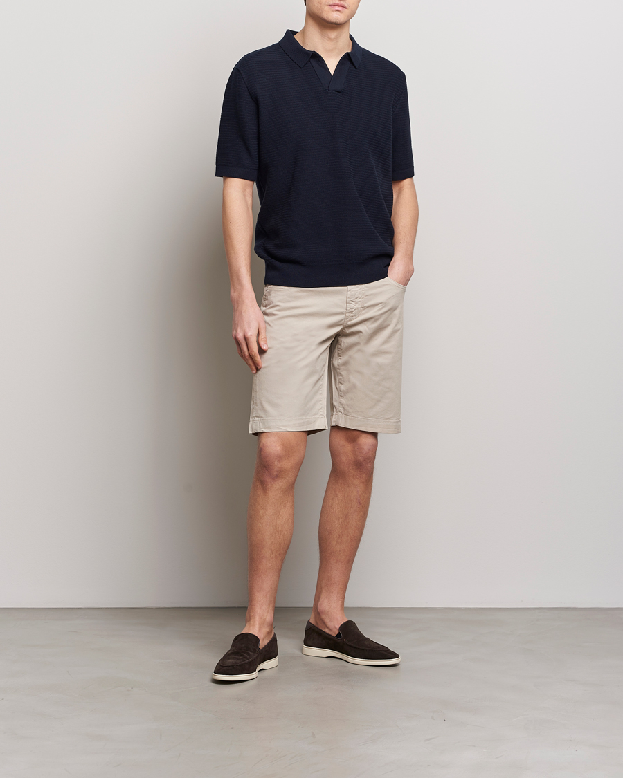 Herr | Shorts | Jacob Cohën | Nicolas Cotton Gabardine Shorts Beige