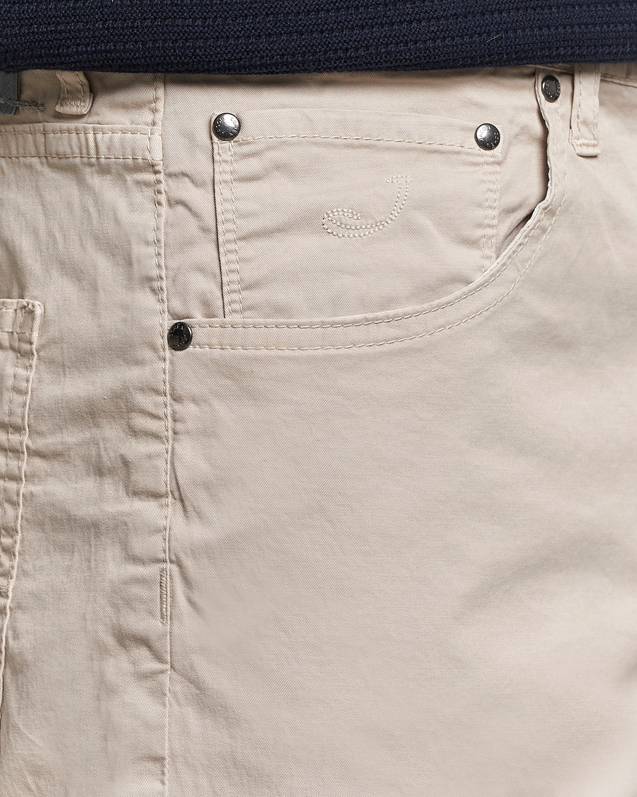 Herr | Shorts | Jacob Cohën | Nicolas Cotton Gabardine Shorts Beige