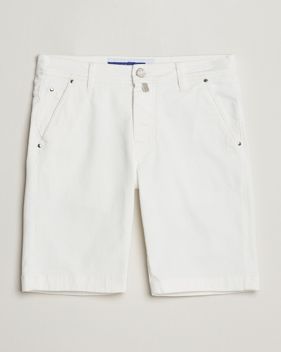Herr | Shorts | Jacob Cohën | Lou Stretch Denim Shorts White