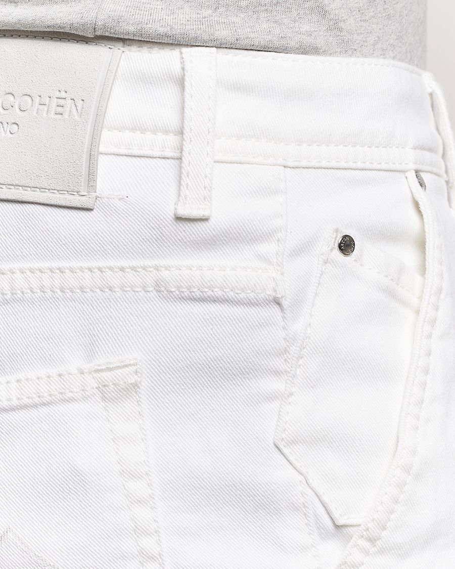 Herr | Shorts | Jacob Cohën | Lou Stretch Denim Shorts White