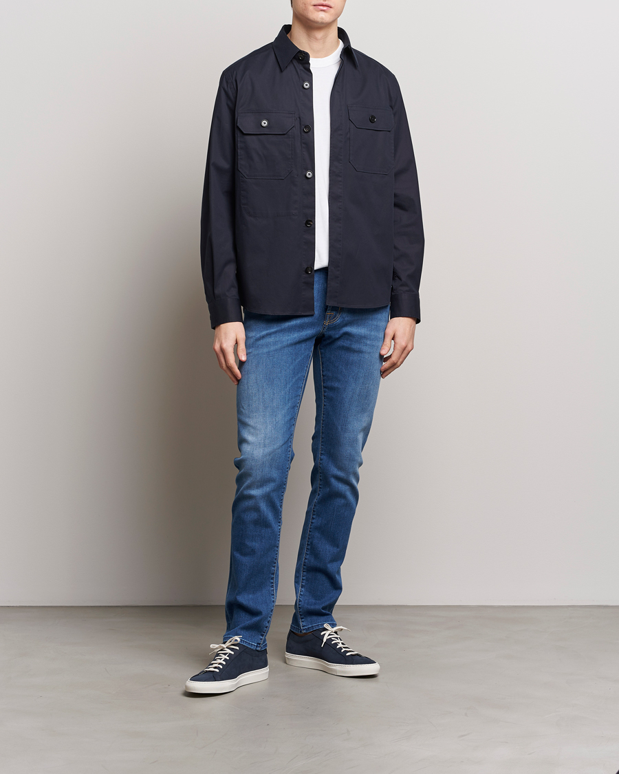 Herr | Jeans | Jacob Cohën | Nick Slim Fit Stretch Jeans Mid Blue
