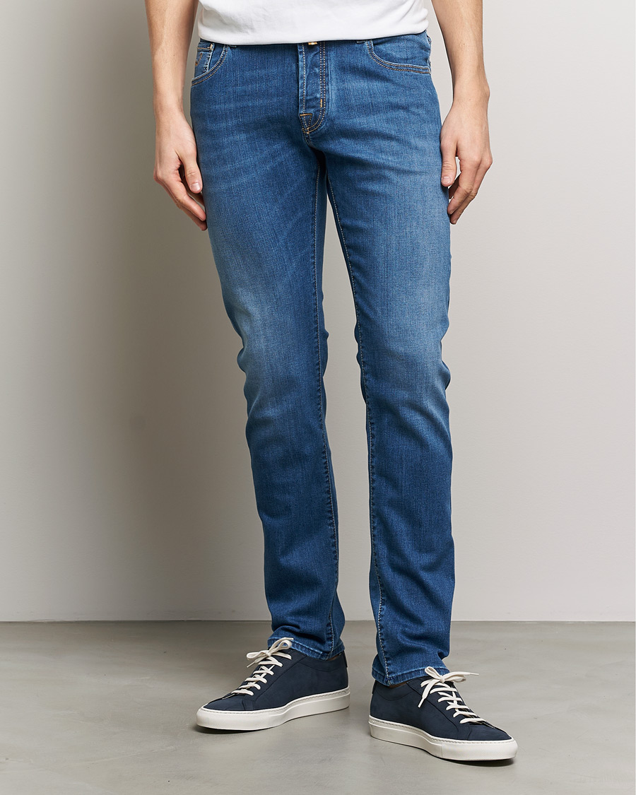 Herr | Avdelningar | Jacob Cohën | Nick Slim Fit Stretch Jeans Mid Blue