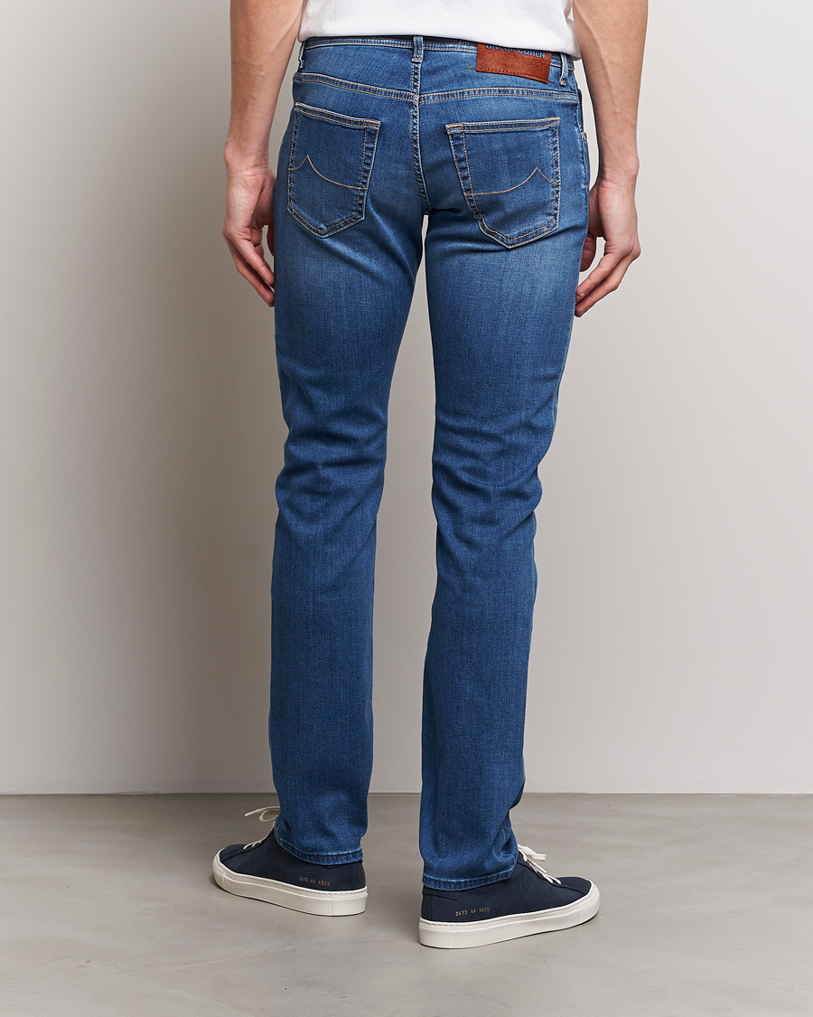 Herr | Jeans | Jacob Cohën | Nick Slim Fit Stretch Jeans Mid Blue