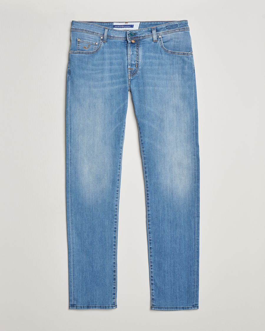 Herr | Jeans | Jacob Cohën | Nick Slim Fit Stretch Jeans Light Blue