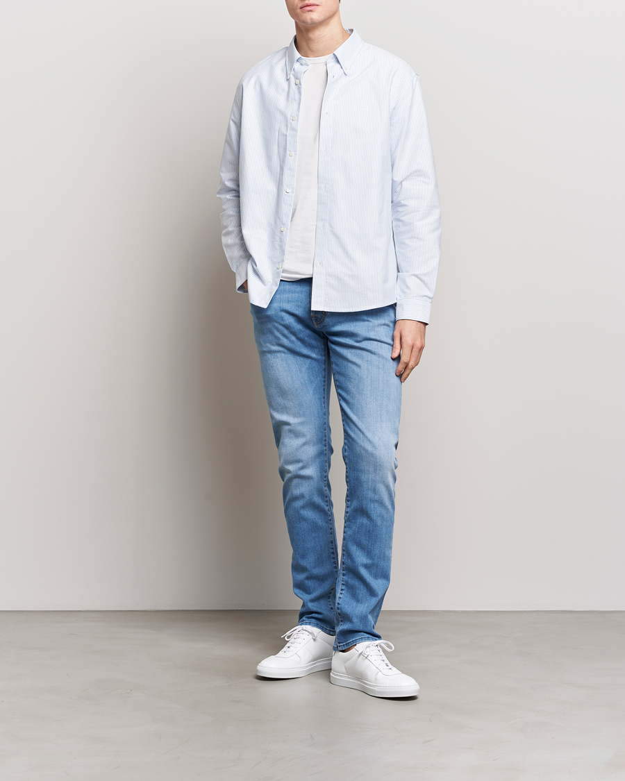 Herr | Jeans | Jacob Cohën | Nick Slim Fit Stretch Jeans Light Blue