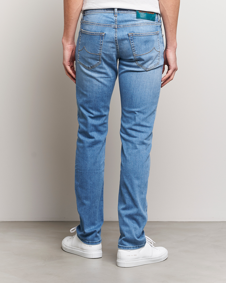 Herr | Jeans | Jacob Cohën | Nick Slim Fit Stretch Jeans Light Blue