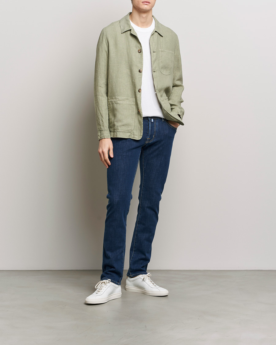 Herr | Jeans | Jacob Cohën | Nick Slim Fit Dual Stretch Jeans Dark Blue