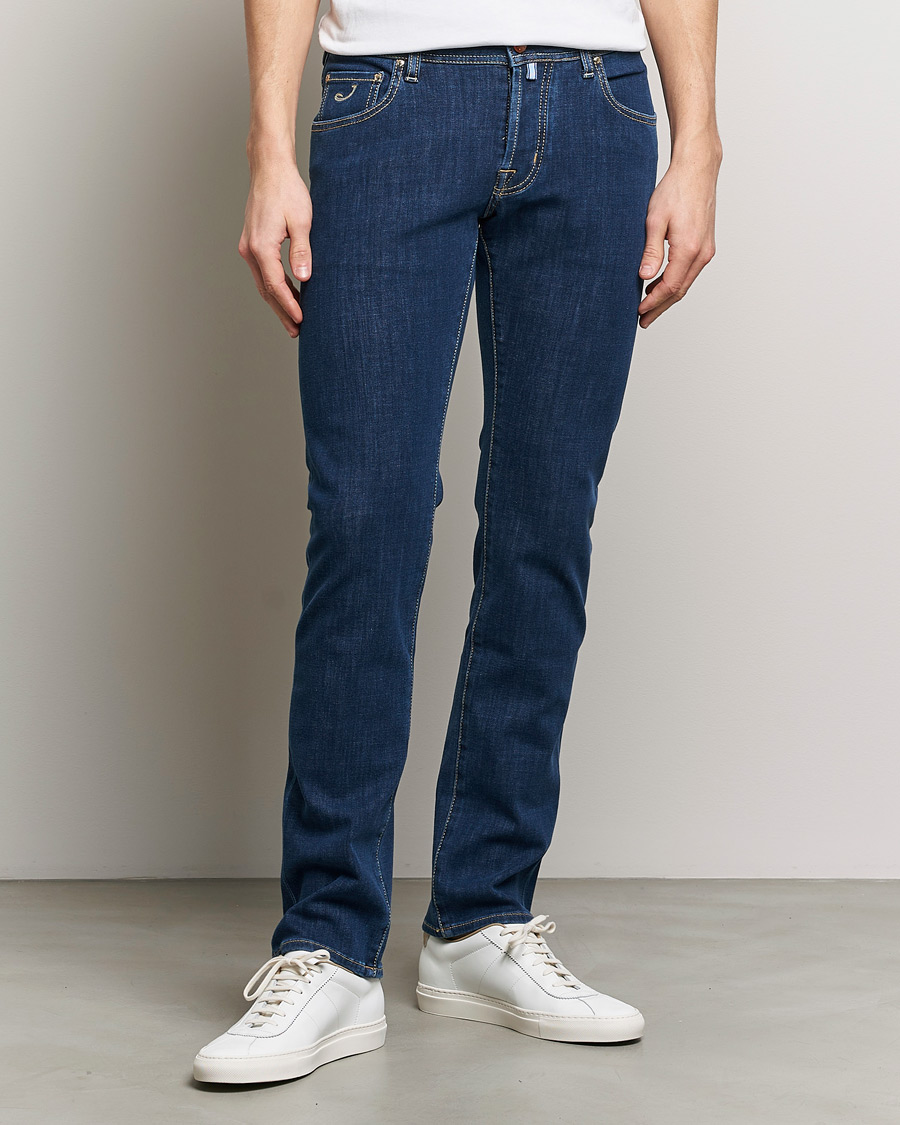 Herr | Kläder | Jacob Cohën | Nick Slim Fit Dual Stretch Jeans Dark Blue