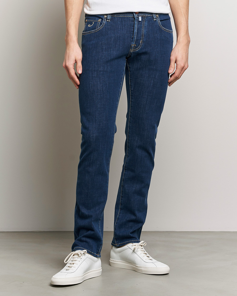 Herr | Italian Department | Jacob Cohën | Nick Slim Fit Dual Stretch Jeans Dark Blue