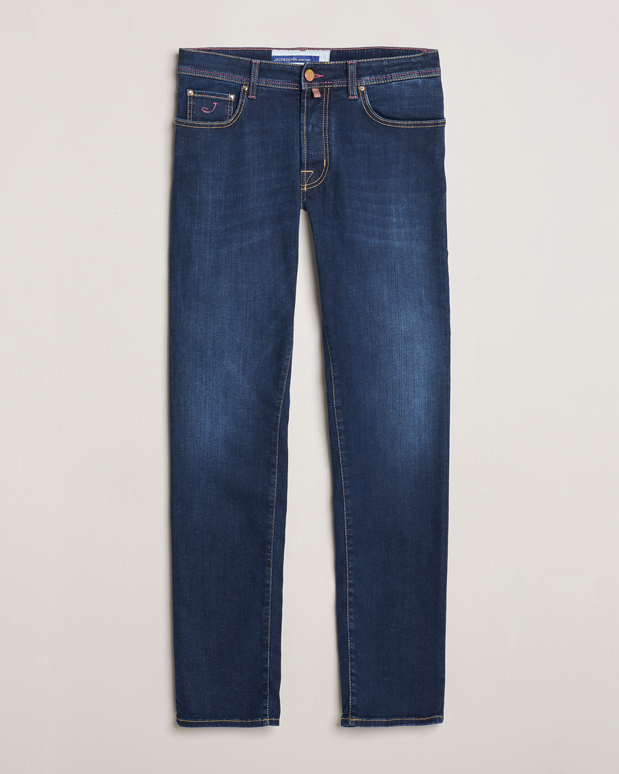 Herr | Jeans | Jacob Cohën | Bard Slim Fit Stretch Jeans Dark Blue