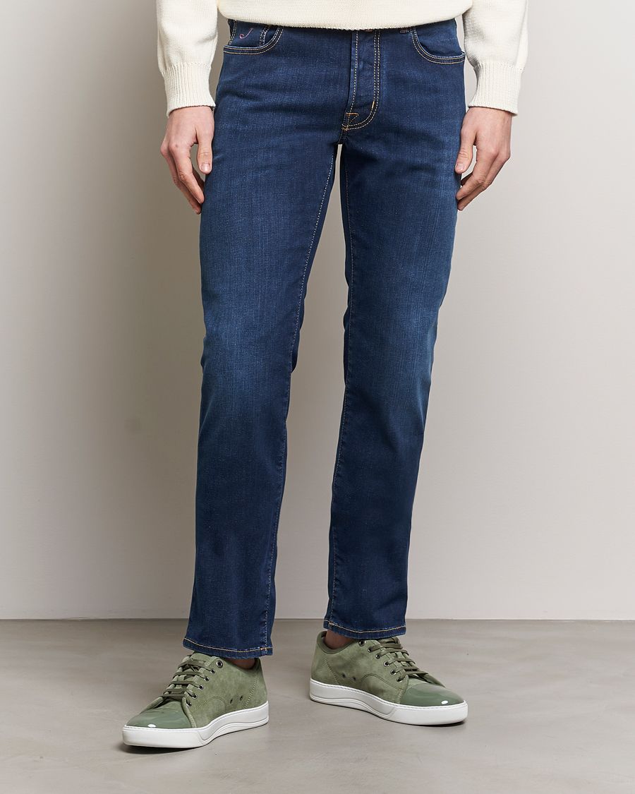 Herr | Lojalitetserbjudande | Jacob Cohën | Bard Slim Fit Stretch Jeans Dark Blue